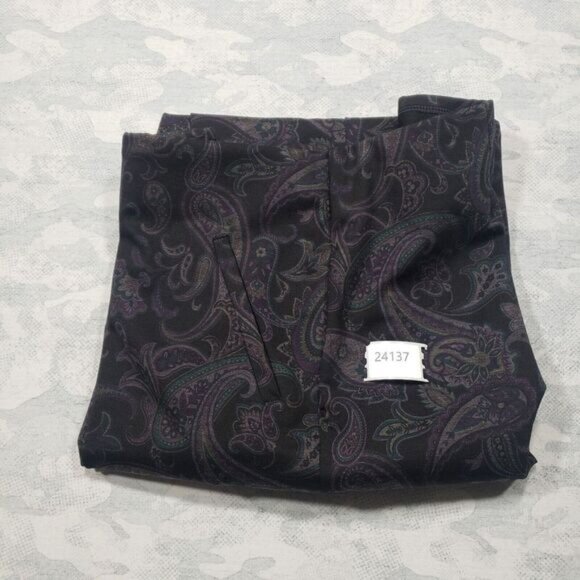 Chicos Fabulously Slimming Womens 2 Black Paisley Print Pull On Pockets - Picture 10 of 10